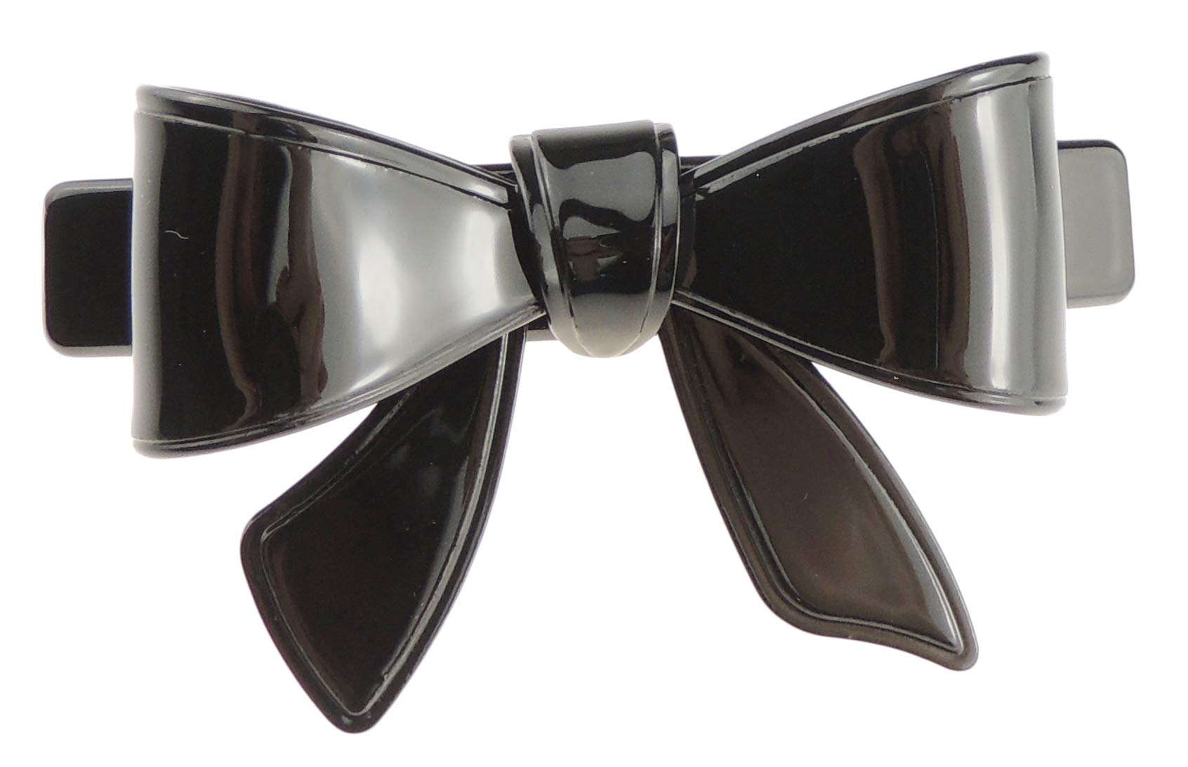 Pretty Chunky Candy Colour Acrylic Hair Barrette Clip (Black)