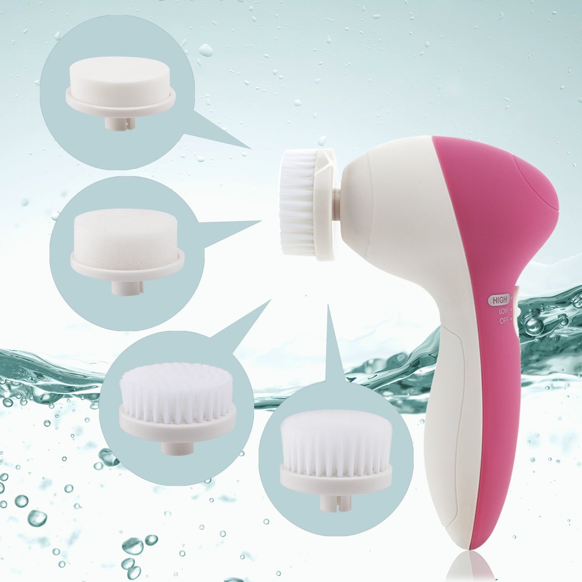 PIXNOR 6 Pieces Replacement Brush Heads ONLY for OUR corresponding 7in1 Facial Brushes: Beauty