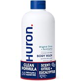 Huron Body Wash: Citrus + Eucalyptus Scent, Non-Toxic &amp; Hydrating; 11.3oz | Rich, conditioning lather washes away dirt, oil + sweat. Coconut Oil, Vitamin E + Witch Hazel hydrate skin. No parabens.