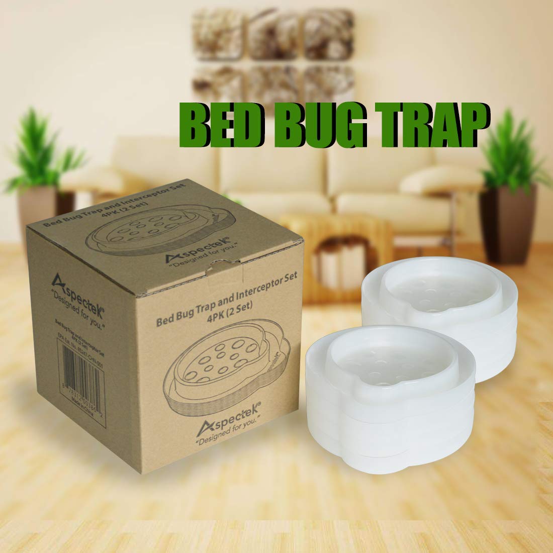 Aspectek Bed Bug Trap Insect Interceptor Pack Of 8 8 Pack