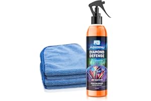 Flowgenix Ceramic Coating For Cars and Motorcycles Spray (8oz) - SiO2 Ceramic Wax & UV Protective Shield Detailing - Auto Wax Hydrophobic Detail Spray - Incl. 2 Microfiber Towels