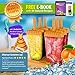 Lebice Popsicle Molds Set - BPA Free - 6 Ice Pop Makers + 1 Extra Silicone Lid + Silicone Funnel + Cleaning Brush + Recipes E-book