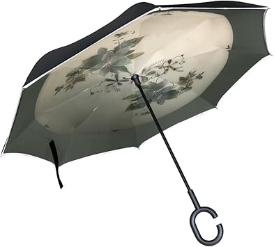 Amazon Wbsndb Double Layer Inverted磁器ボールflora Wonderfulデコジュエリーumbrellas Reverse折りたたみ傘防風uv保護bigストレート傘車の雨アウトドアc型のハンドル Wbsndb ゴルフ傘