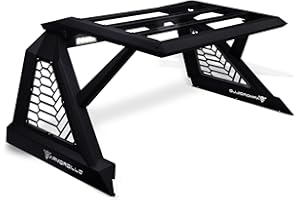 ARMORDILLO CRX Roll Bar Chase Rack for Mid Size Pickup Trucks|with Cargo Basket|2X LED Light Lamps|Compatible 05-24 Tacoma|15-24 Colorado/Canyon|19-23 Ranger|05-24 Frontier|CR-X 7161856 - Matte Black