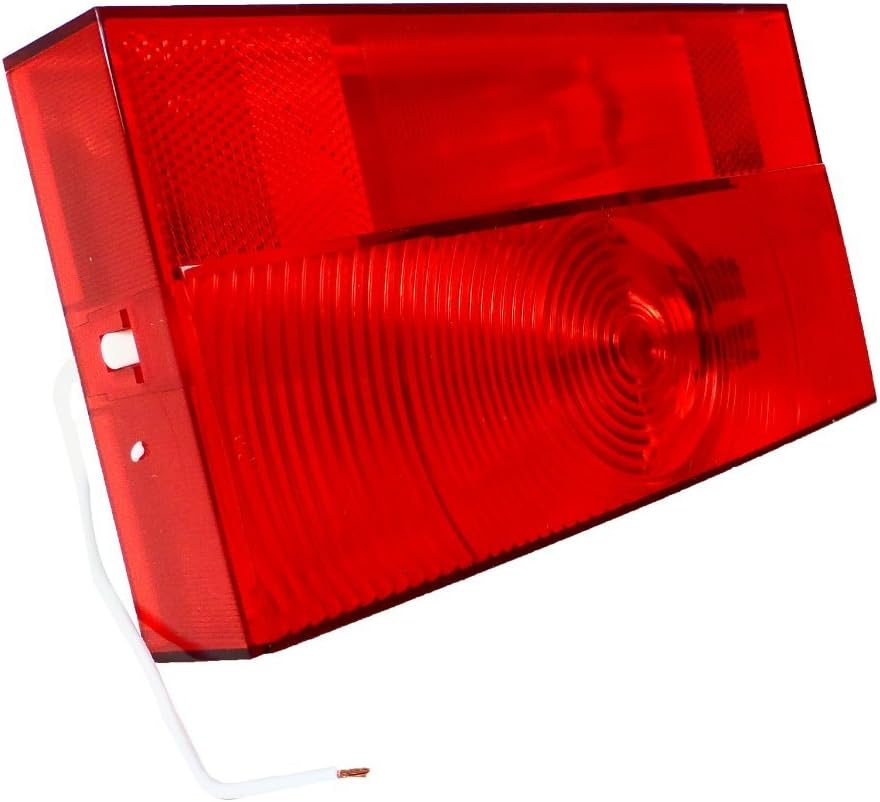 RV Motorhome Replacement Rear Red Stop Tail Light with Housing (without Reverse