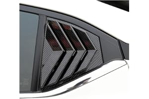 BOLTRY Rear Side Window Louvers for Nissan Sentra 2020 2021 2022 2023 2024 ABS Air Vent Scoop Shades Cover Blinds Trim (Carbon Fiber)