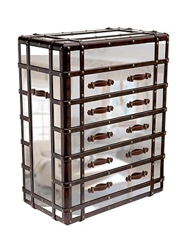 Homestuff Plus Vintage Storage Trunk Chest Table With 5 Drawers