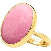 Natural Labradorite Crystal Ring 24K Gold Vermeil 925 Sterling Silver Oval Solitaire Gemstone Dainty Leo Spiritual Perseverance Statement Ring Handmade Turkish Fine Jewelry