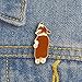 ink2055 Cartoon Dog Paw Enamel Brooch Pin Badge for Denim Jacket Backpack Badge Brooches Jewelry Decor - Brown