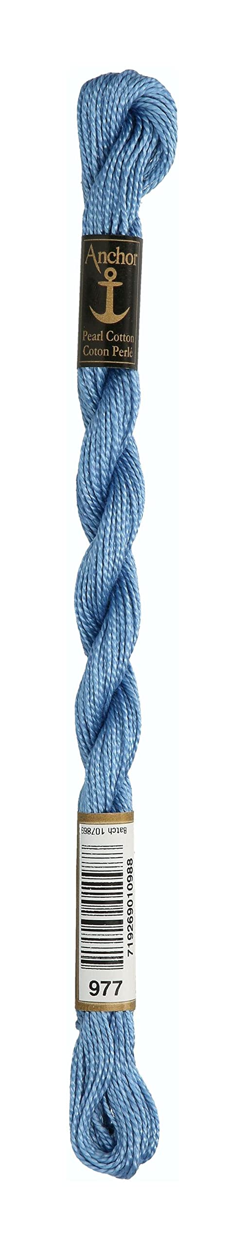 Anchor 100% Cotton Embroidery Thread, Porcelain Blue, Thickness 5, 21m, 7