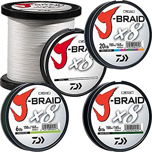 J-BRAIDX8, Bulk, Chartreuse, Mono Dia.= 30lb.