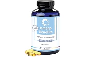 PRN PHYSICIAN RECOMMENDED NUTRICEUTICALS DE Omega 3 Supplement - 240 Softgels, 60-Day Supply - rTG Omega 3 Fatty Acids with 1680mg EPA, 560mg DHA & Vitamin D for Skin, Joint, Eye & Heart Health