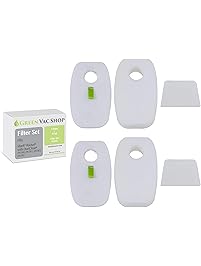GreenVacShop 2-Pack Shark Rocket DuoClean HV380, HV380W, HV381, HV382, HV383, HV384Q Replacement Filter Set, 4 pre-filters (2 Foam+2 Felt) and 2 post-filters, Replaces Shark Part# XFFH380 XPSTFH380