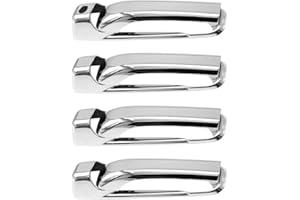 Anxingo Chrome Door Handle Covers Set with Driver Side Key Hole for Dodge Ram 1500 2500 3500 4 Door 2010-2018