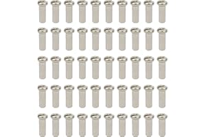 BYNNIX 50pcs Metal Mountain Wheel Spoke Nipple Replacement for 12G 13G 14G Spoke Road Mountain Bicycles Part Accessories Spok