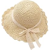 Womens Wide Brim Straw Hat UPF 50+ Sun Protection Packable Travel Beach Sun Hat for Summer Foldable Bucket Hat for Women Beige