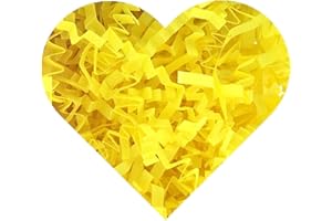 YHXKJ Crinkle Paper for Gift Box (1/2 LB) Crinkle Cut Paper Shred Filler,Shredded Paper Filler Packing Gift Wrap Easter Basket Grass Filler-Bright Yellow