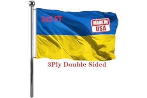 Jayus Double Sided Ukraine Flag 3x5 Outdoor- Heavy Duty Polyester Ukrainian National Flags Banners with Vivid Brass Grommets