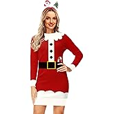 Deerose Women Christmas Sweater Dress Ugly Xmas Fall Winter Pullover Sweaters