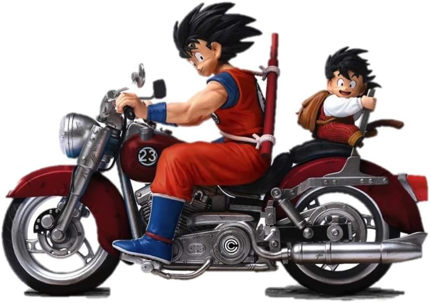 Amazon 人気予約 ドラゴンボール 父子 バイク フィギュア ガレージキット 海外gd 限定品 樹脂製 スタチュー 赤色 フィギュア ドール 通販