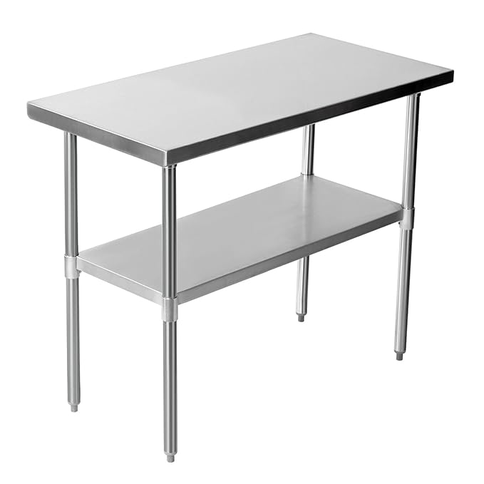 Voilamart 3FTx2FT Stainless Steel Kitchen Work Bench 36"x24" Commercial