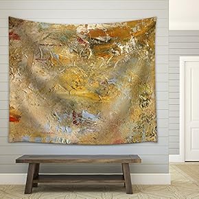 Oil Paints and acrylics on Canvas - Fabric Wall Tapestry Home Decor - 51x60 inches