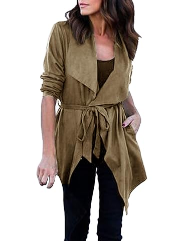 ACHIOOWA Damen Blazer Kariert Kurzjacke Langarmshirt Lose Oberteil Mantel Jacke Anzug