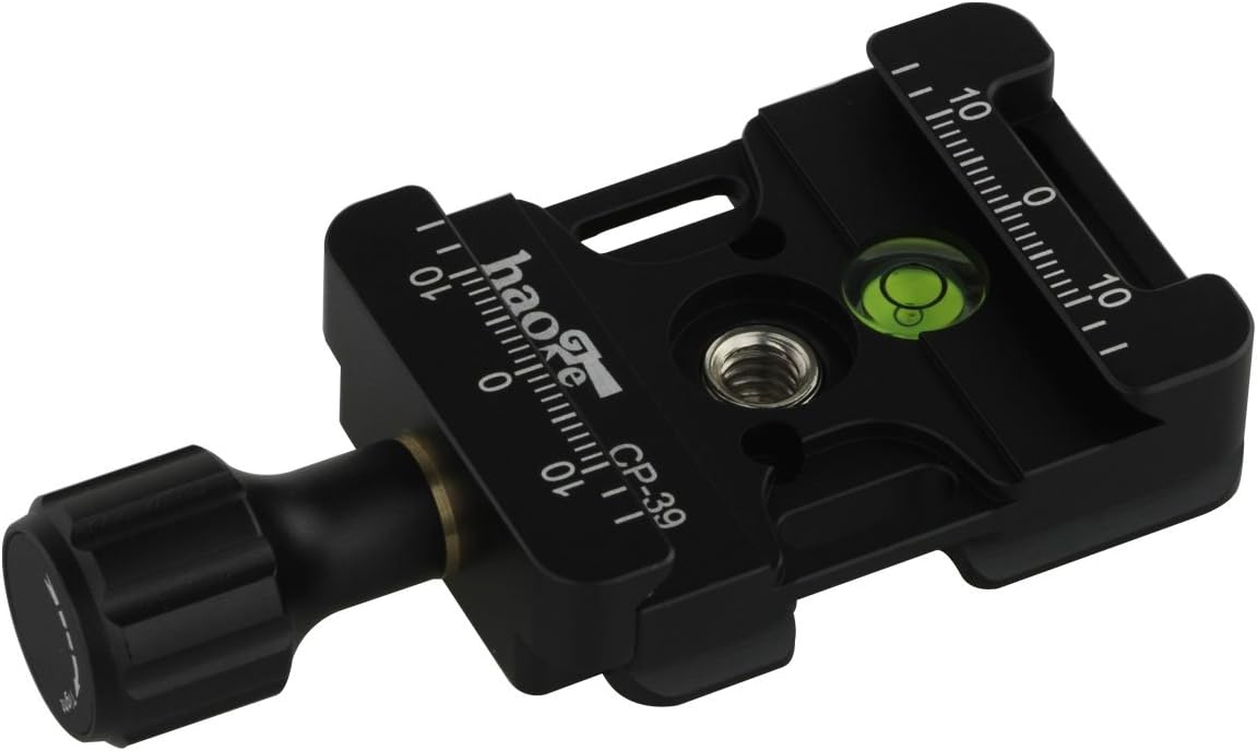 Haoge CP-39 Screw Knob Quick Release Clamp Adapter with Hand Strap Hole Bosses Boss Slot fit RRS Sunwayfoto Kirk Benro Arca Swiss Tripod or Monopod Head on Canon Nikon Sony Pentax Fujifilm Camera DSLR - Image 3