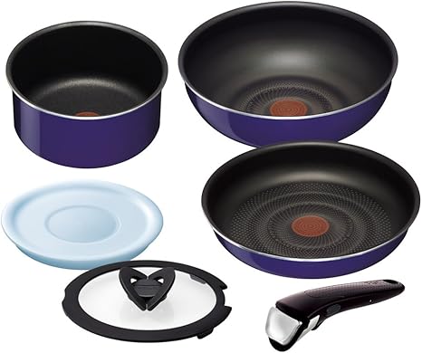 Amazon Co Jp ティファール 鍋 フライパン 6点 セット 着脱式取っ手 蓋 付 インジニオ ネオ サファイア セット6 ガス火 ヒーター専用 L Ih非対応 ホーム キッチン