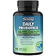 Probiotics for Women-Men Digestive Health with 120 Billion Probiotics, Prebiotics and Probiotics for Women-Men, Digestive Enzymes, Nutrient Absorption, Immune Support, 90 Veggie Caps (45 Days Supply)