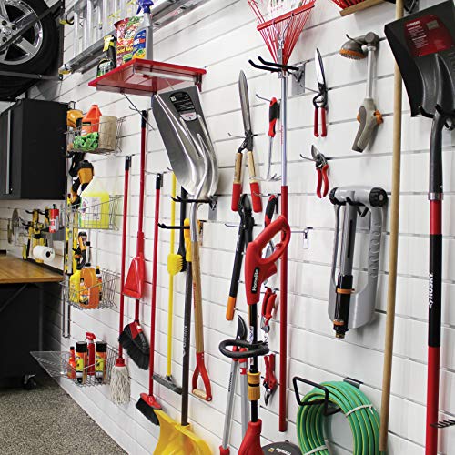 Proslat 88102 Heavy Duty PVC Slatwall Garage Organizer, 8Feet by 4