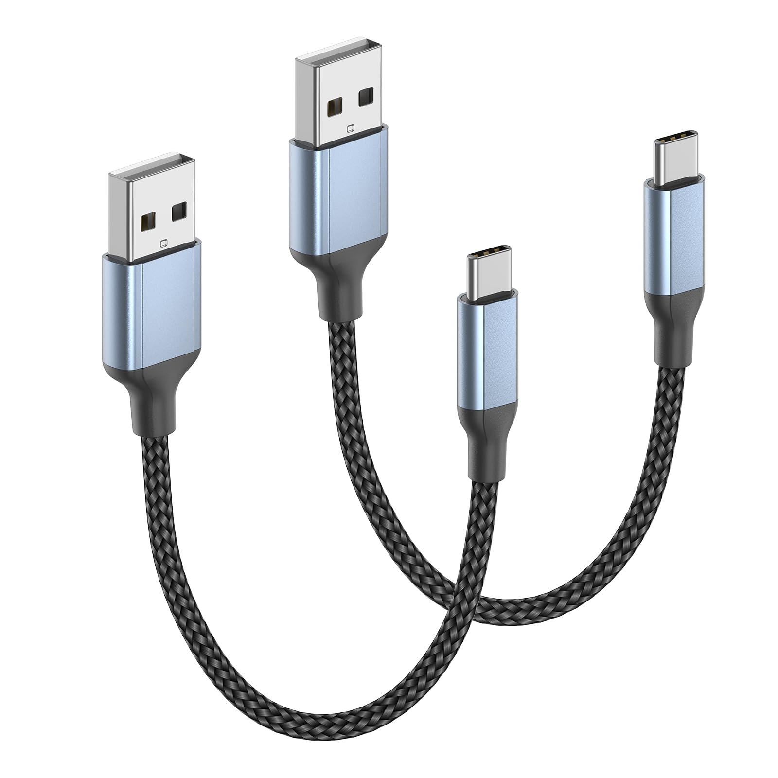 Photo 1 of 6 inch USB C Cable 60W Fast Charging, 2Pack Short USB-A to USB-C Cable Braided Apple USB to USBC Cable 0.5ft Short C Charger Cord for iPhone 16 15 Pro Max, Samsung Galaxy S24 S23, Google Pixel, iPad