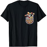 Funny Skeleton Mariachi Guitar Pocket Cinco De Mayo Mexican T-Shirt