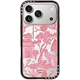 CASETiFY Compact iPhone 17 Pro Case [Slim and Sleek/Compatible with Magsafe / 4 ft. 2X Military Grade Drop Protection] - Cheetah Paradise Pink - Clear Black