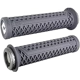 ODI Vans V2.1 MTB LockOn Grips Lock On Grey w/Checker Clamp 130mm | ODI Vans V2.1 MTB LockOn Grips - Soft TPE, Waffle Pattern, Single Clamp