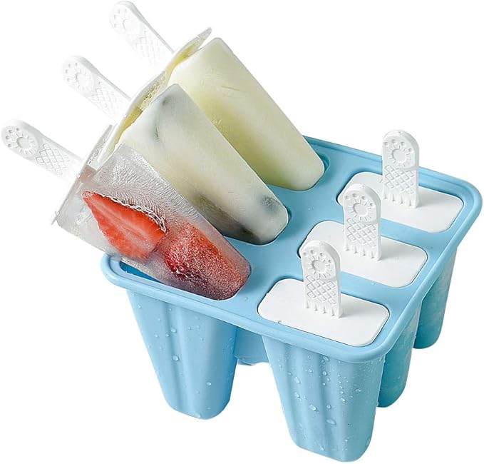 Ijslolly Mal 6 Stuks Herbruikbare Siliconen Popsicle Mal Gemakkelijk Te Verwijderen Ijslolly Maker Bpa Vrij En Fda Goedgekeurd Ijspop Mal Amazon Nl