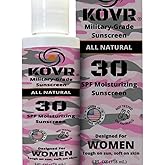Kovr Sunscreen Organic SPF 30 Mineral Sunblock - Coral Reef Friendly Face & Body Lotion | Broad Spectrum Moisturizing UVA/UVB Travel Size Sunscreen, Fragrance-Free | 4 oz