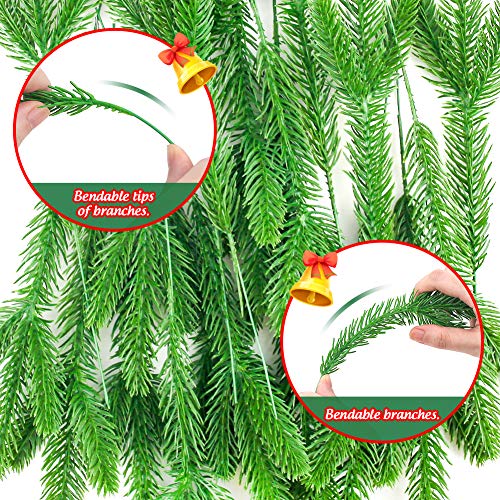 Johouse Pine Cones and Pine Branches, 40PCS Artificial Plants, Fall Winter Holiday Home Decor Vase Filler, DIY Accessories for Garland Wreath Christmas Embellishing
