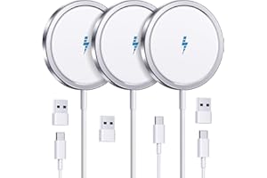RYND 2025 Latest Magnetic Wireless Charger for iPhone: Mag Safe Charger Fast Charging Pad Compatible with iPhone 16 15 14 13 12 Pro Max Plus & Airpods 2 3 4Pro(3 Pack)