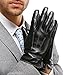 FLY HAWK Mens Winter Touchscreen Leather Gloves, Texting Driving Gloves with soft nap cuffs for Men …