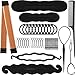 TecUnite 80 Pieces Hair Styling Accessories Kit Ponytail Holder Hair Bob Pins Bun Maker Hair Braid Tools for Women Hairs DIY