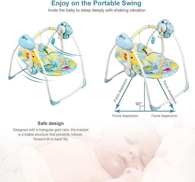 vastfafa electric baby swing