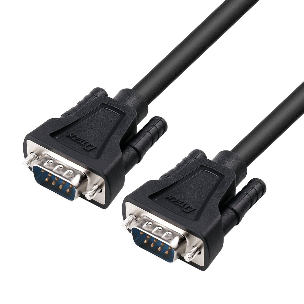 DTECH 15ft RS232 Serial Male to Male Cable 9 Pin DB9 Straight Through