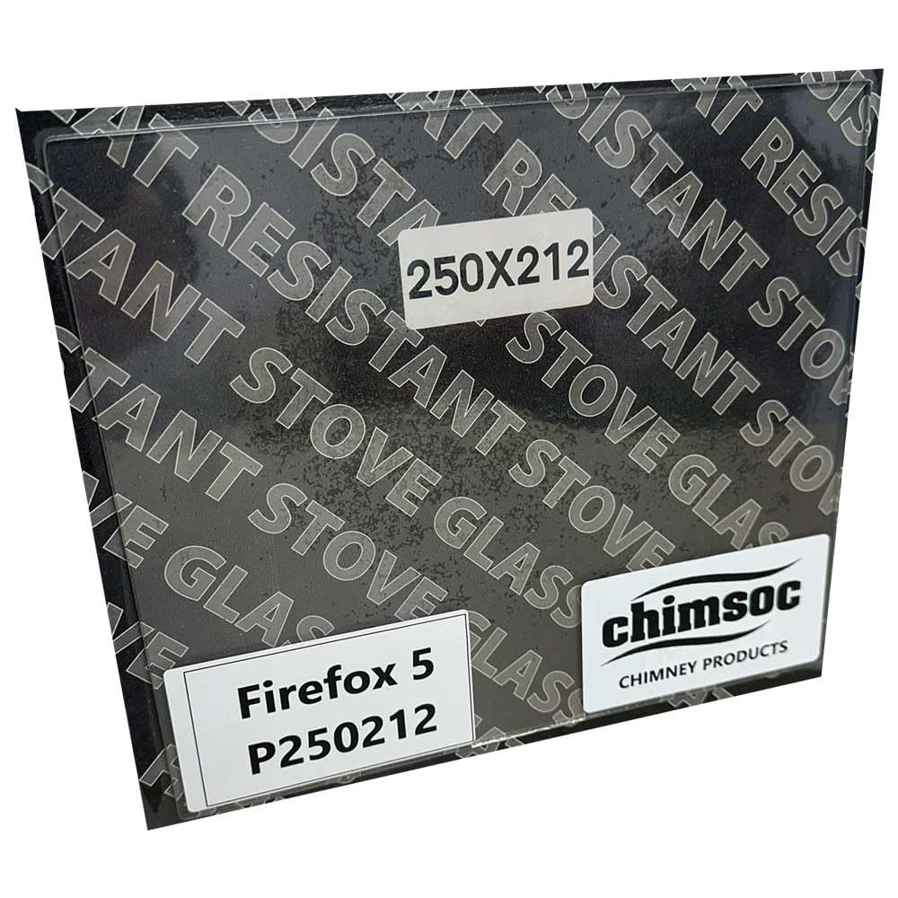 Chimsoc Replacement Stove Glass - Firefox 5 (250mm x 212mm Rectangular)
