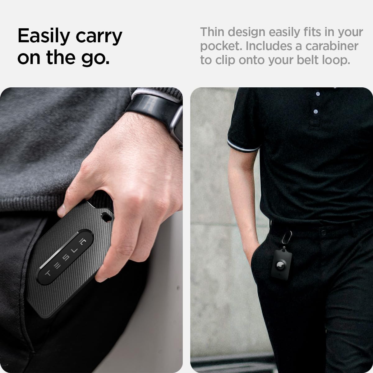 thumbnail image 2 of Spigen Secure Key Card Holder For Tesla – 2 Pack, Black (ACP07175) 2 of 6