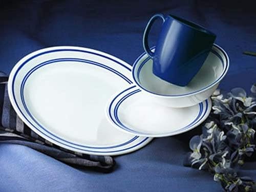 Corelle Livingware 16-Piece Dinnerware Set, Classic Cafe Blue