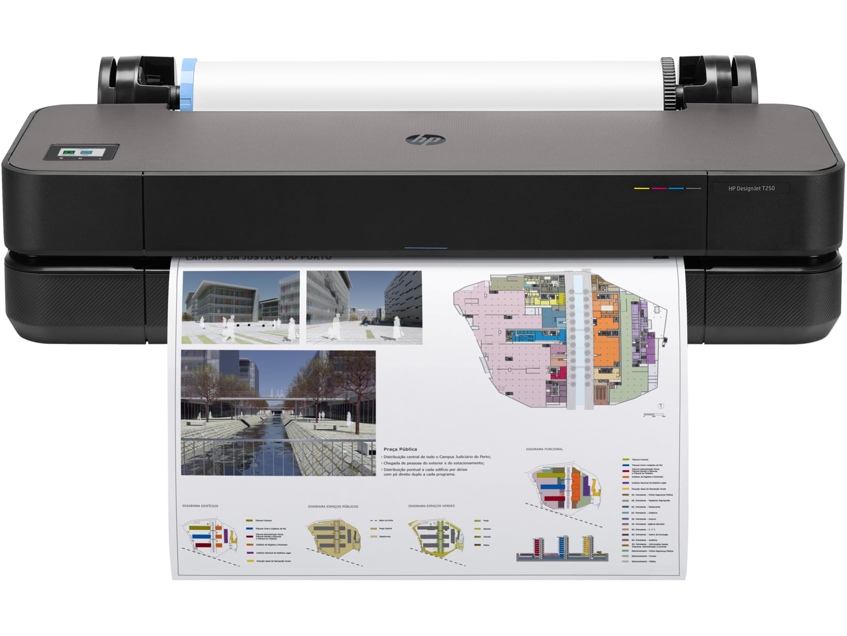Photo 1 of HP DesignJet T210 Large 24-inch Color Plotter Printer for Easy Wide CAD & Poster Prints (8AG32D)