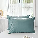 MILDLY King Pillowcases - 2 Pack Ultra Soft Washed Microfiber Shrinkage and Fade Resistant Pillow Covers with Envelope Closure 20 x 40 Inches, Teal