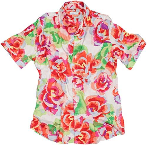 Seaplane's 'What In Carnation' Men's Short Sleeve 100% Cotton Print Camp Shirt