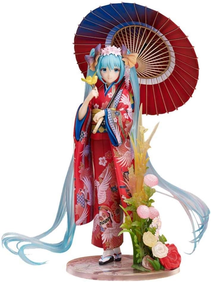 Model Handmade Good Quality Creative Design Worth Collecting Two Yuan Anime Hand Birthday Gift Japanese Anime Beauty Kimono Hatsune Miku Miku Hand to Do Two Yuan Quality Model Jingpin Ornaments